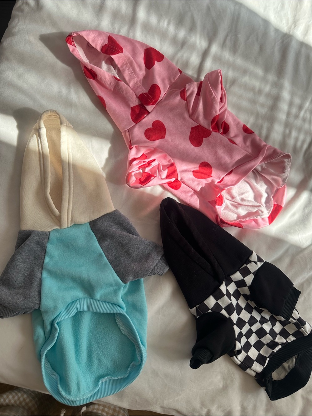 3-Piece Small Dog/Cat Pet Clothes Bundle | Hoodies | Size S